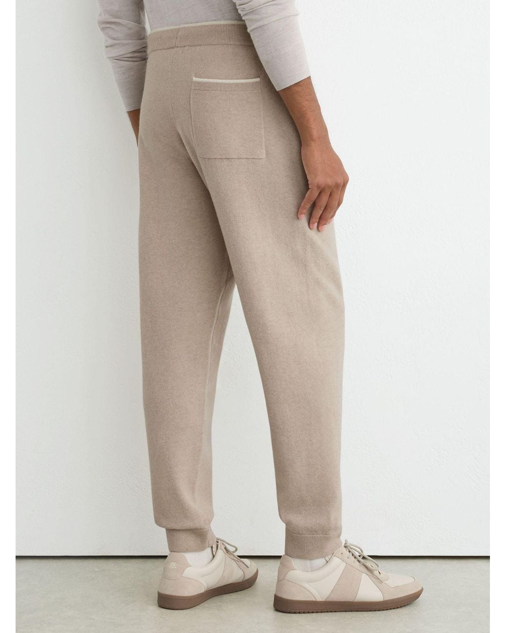 Reiss Natural Merino Wool-Blend Cuffed Joggers for men