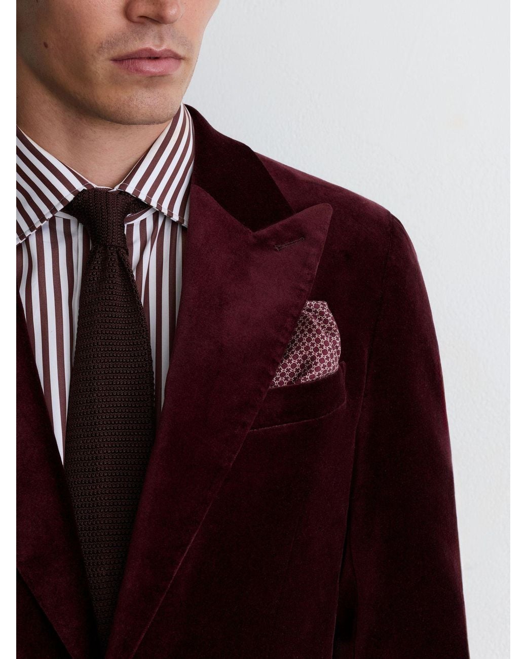 Reiss Tailored Fit Velvet Single-Breasted Blazer for men