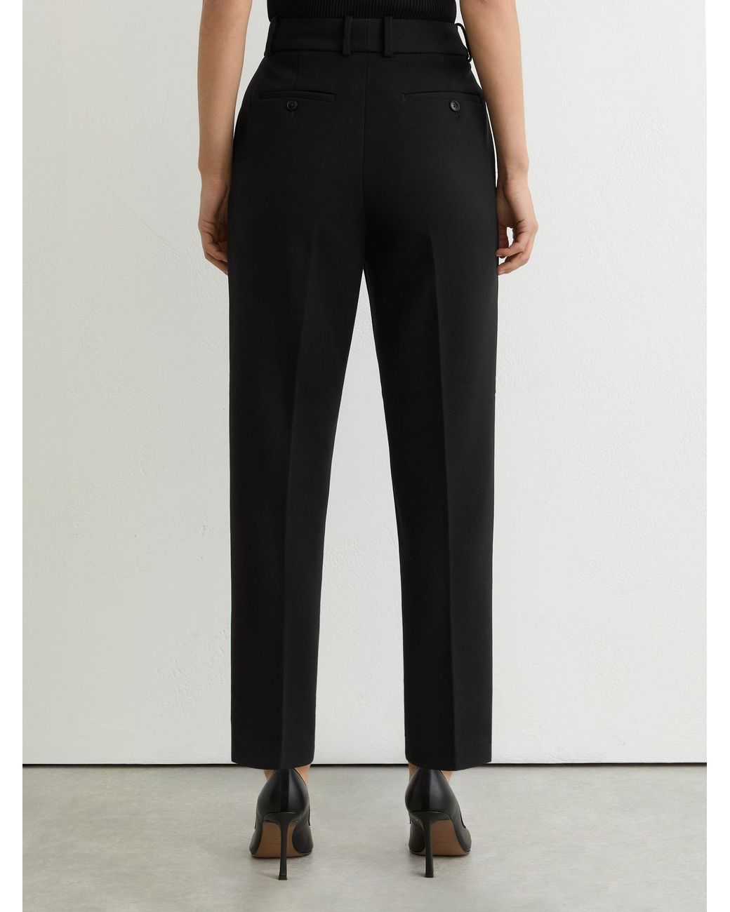 Reiss Black Gabi Polyester Suit Trousers