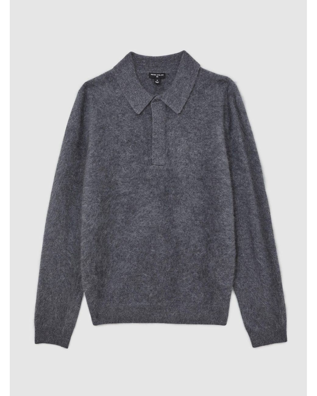 Reiss Multicolor Atelier Brushed-Cashmere Polo Jumper for men
