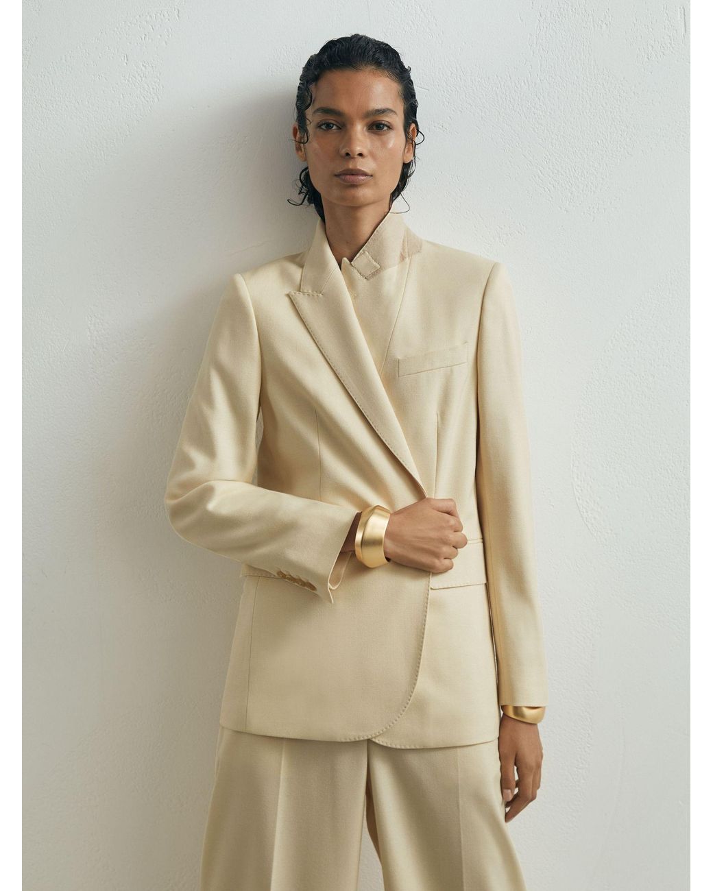 ATELIER Natural Silk-wool Single-breasted Suit Blazer