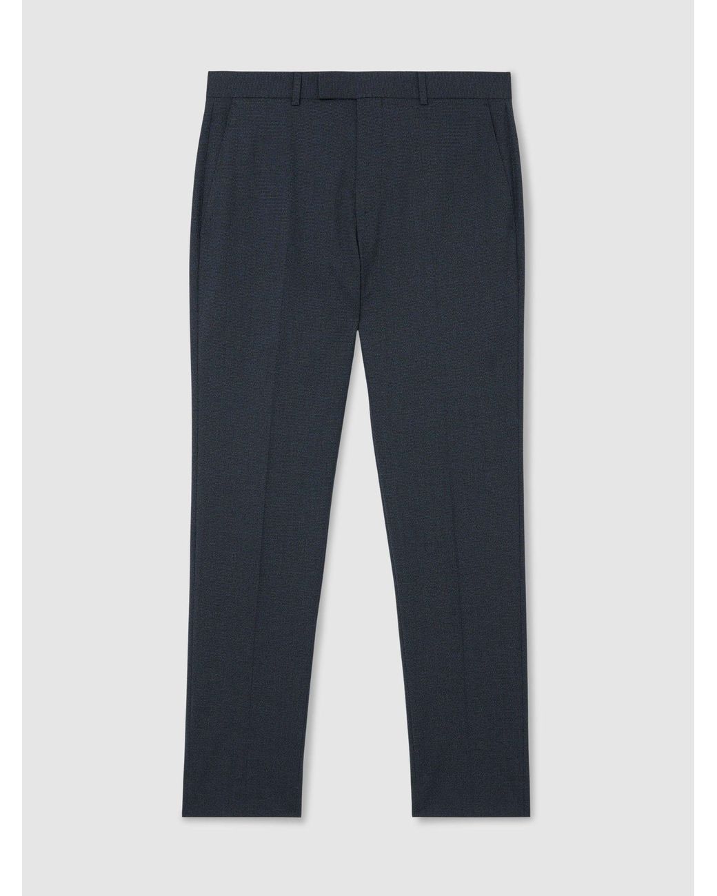 Reiss Blue Graduate Tailored-Fit Suit Trousers for men