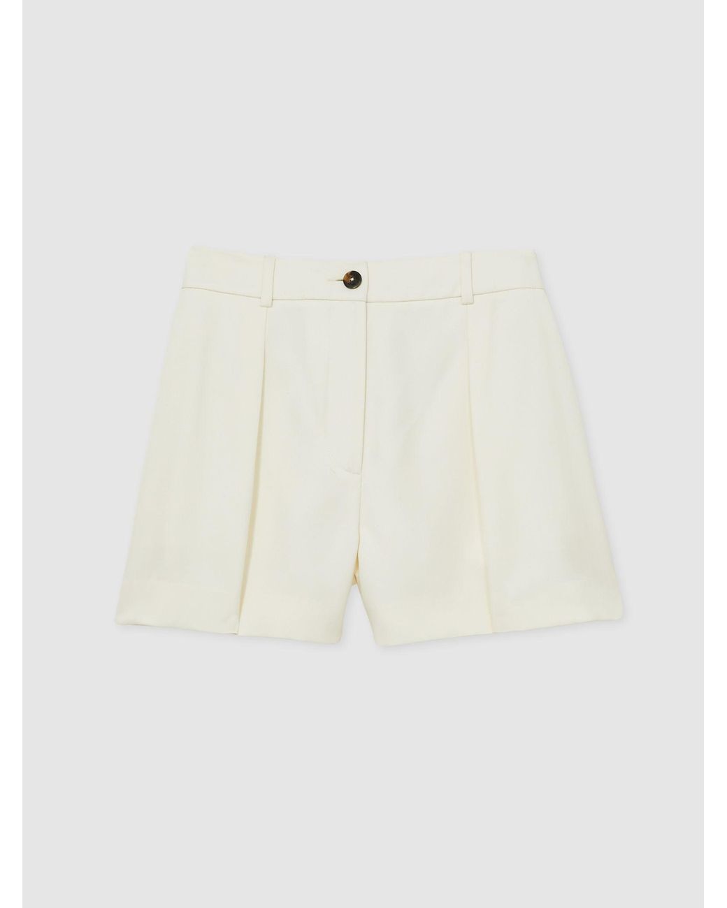 Reiss Natural Single-Pleat Tailored Shorts