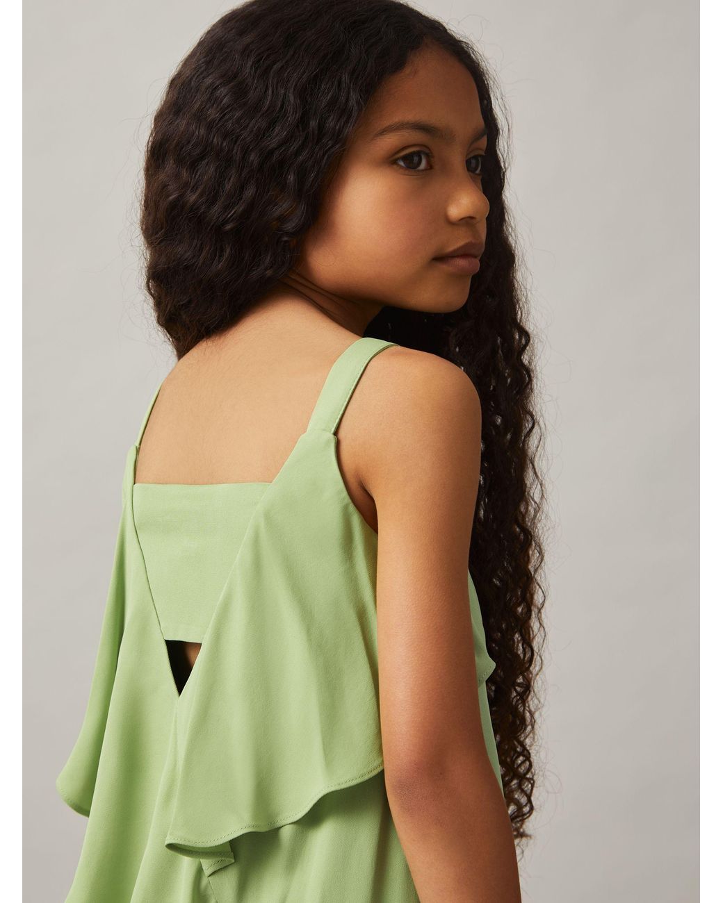 Reiss Alba Handkerchief-Hem Sleeveless Dress in Green | Lyst UK