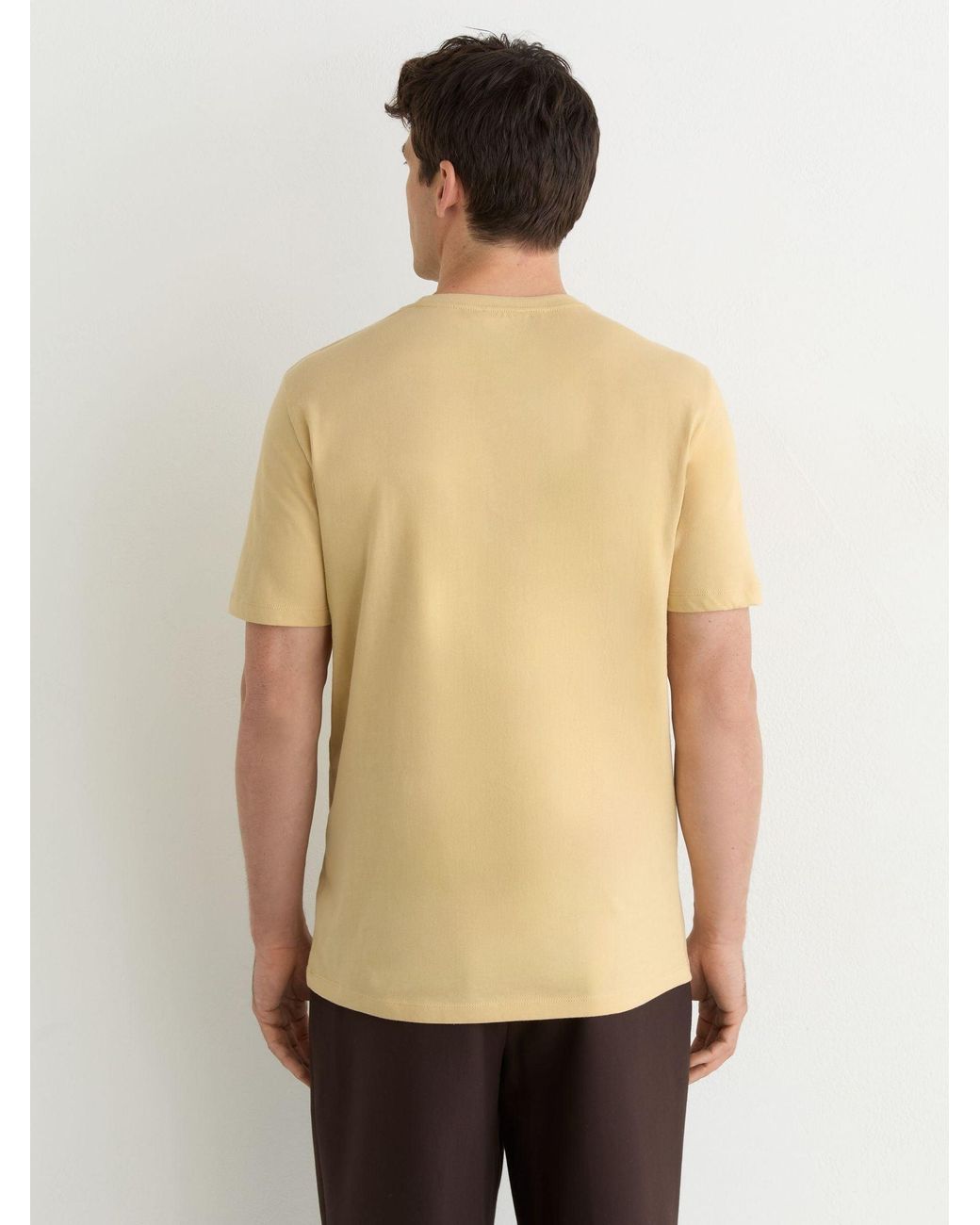 Reiss Natural Cotton Crew-Neck Tailored-Fit T-Shirt for men