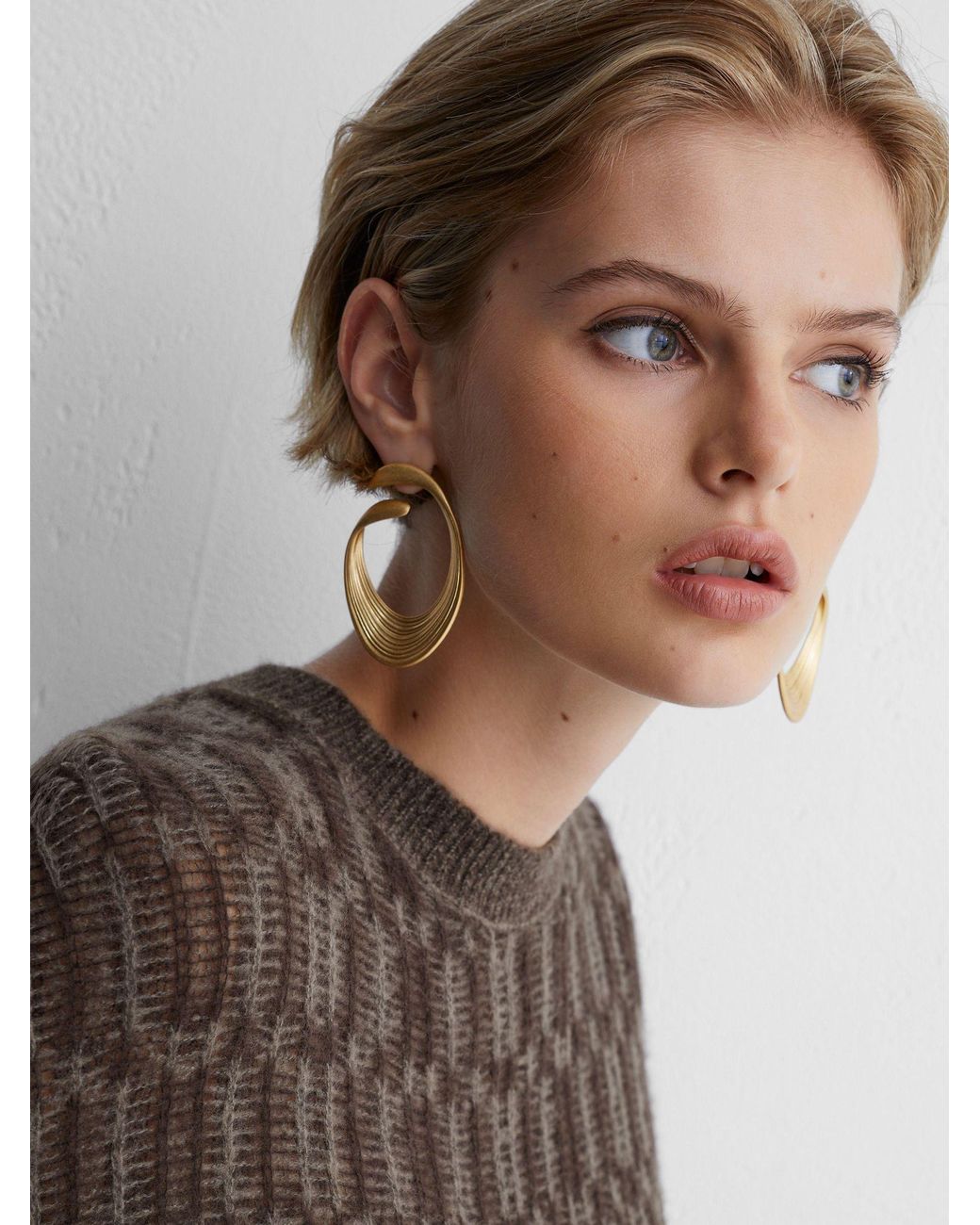 ATELIER Gray Cashmere-silk Geometric-knit Jumper