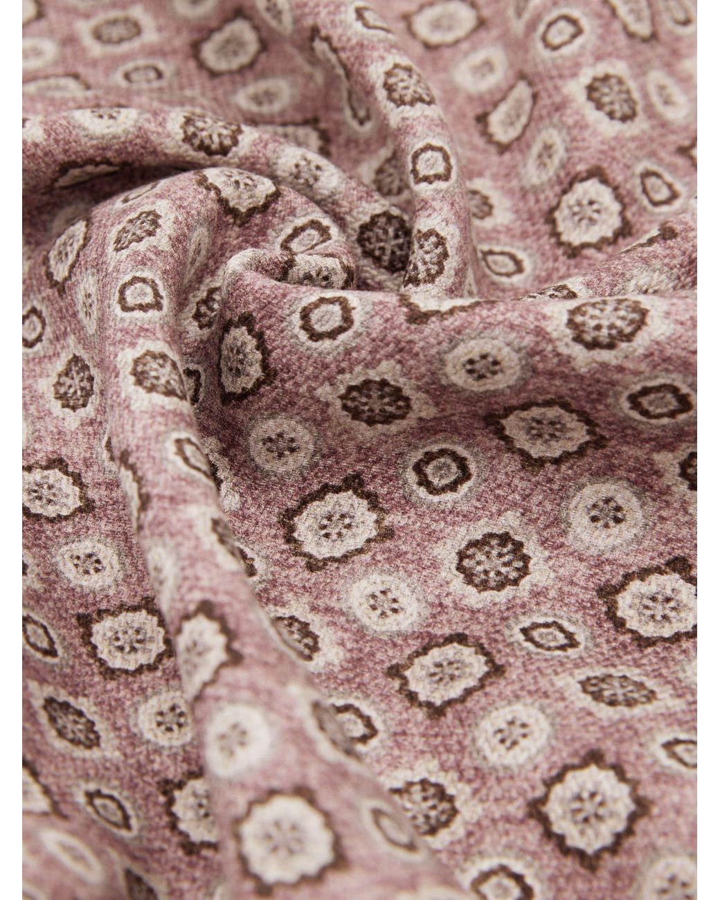 Reiss Florin - Soft Pink Silk Floral Medallion-print Pocket Square, One for men