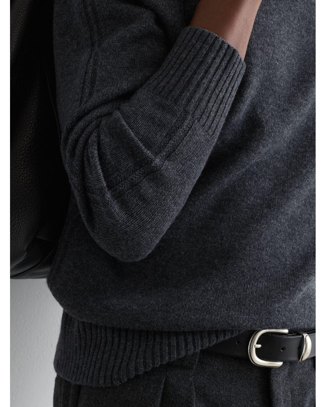 Reiss Blue Osbourne - Charcoal Grey Jumper, M for men