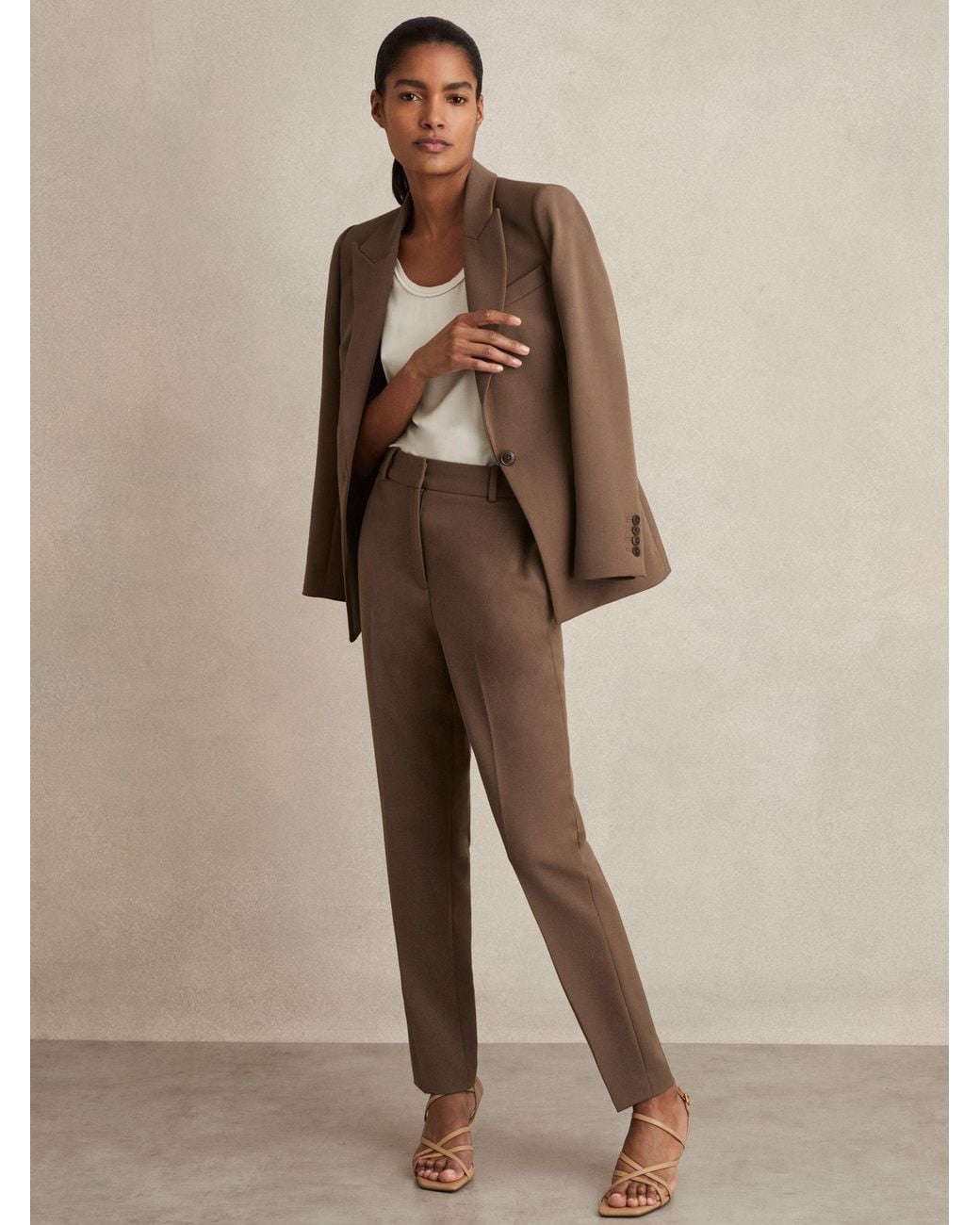 Reiss Natural Single Tailored Breasted Suit Blazer
