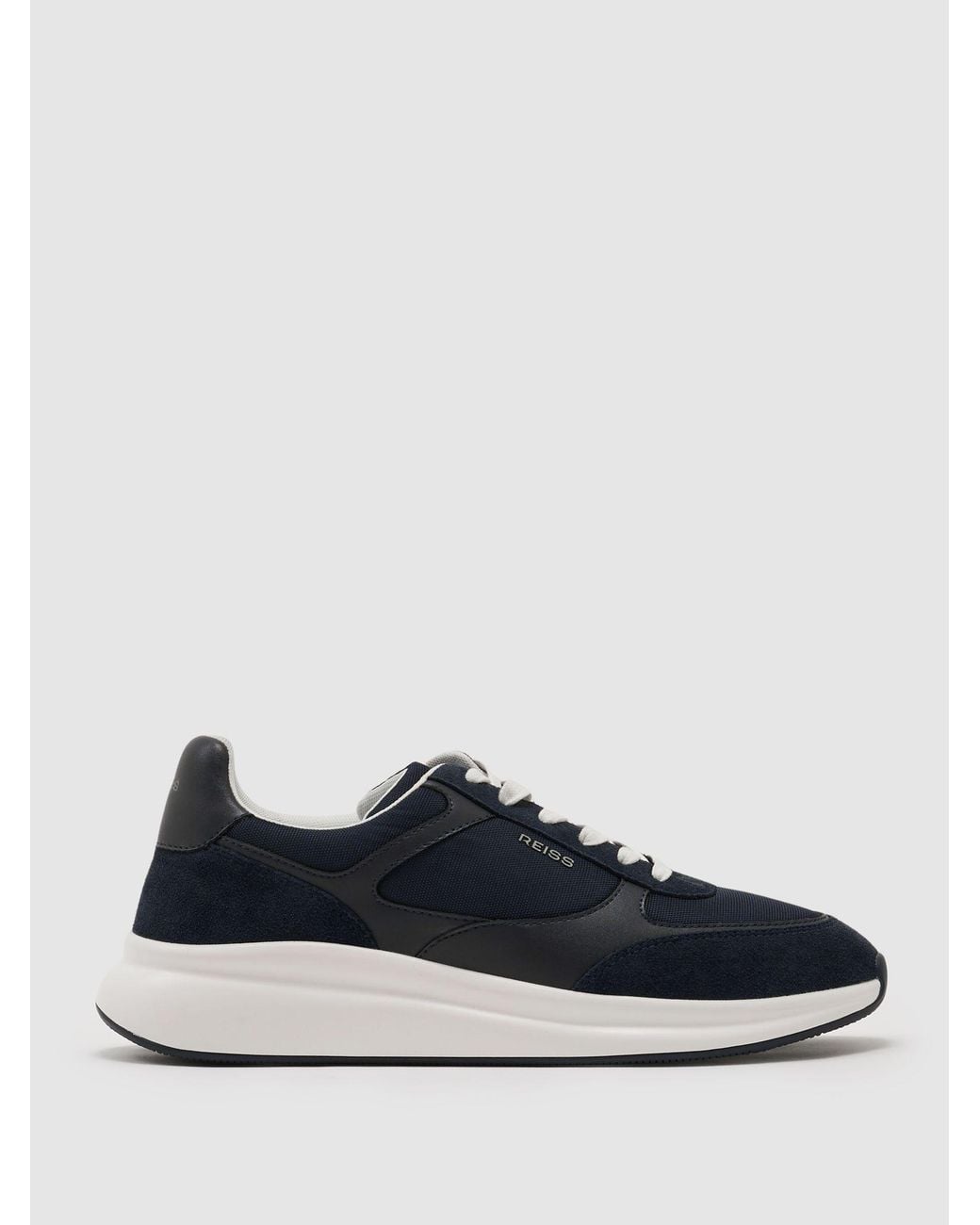Reiss Blue Suede-Trim Runner Trainers for men