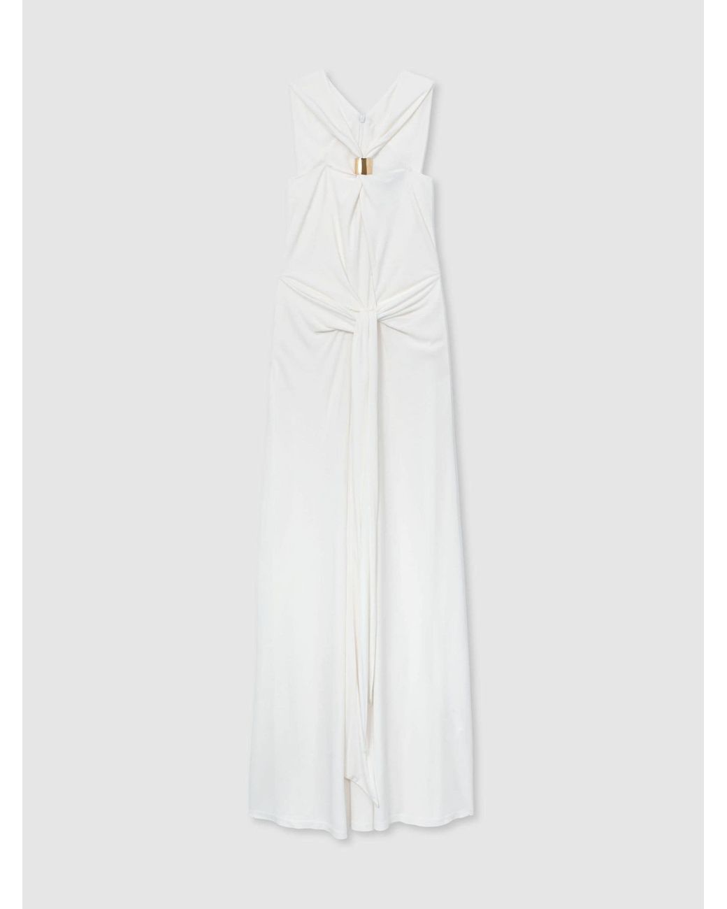 ATELIER Black Hardware-detail Draped Maxi Dress