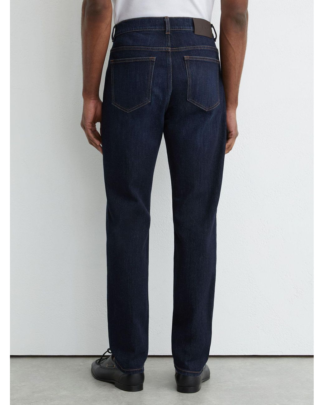 Reiss Picton - Indigo Blue Wash Cotton-blend Slim-fit Jeans, 34w X 33l (uk 34 L) for men