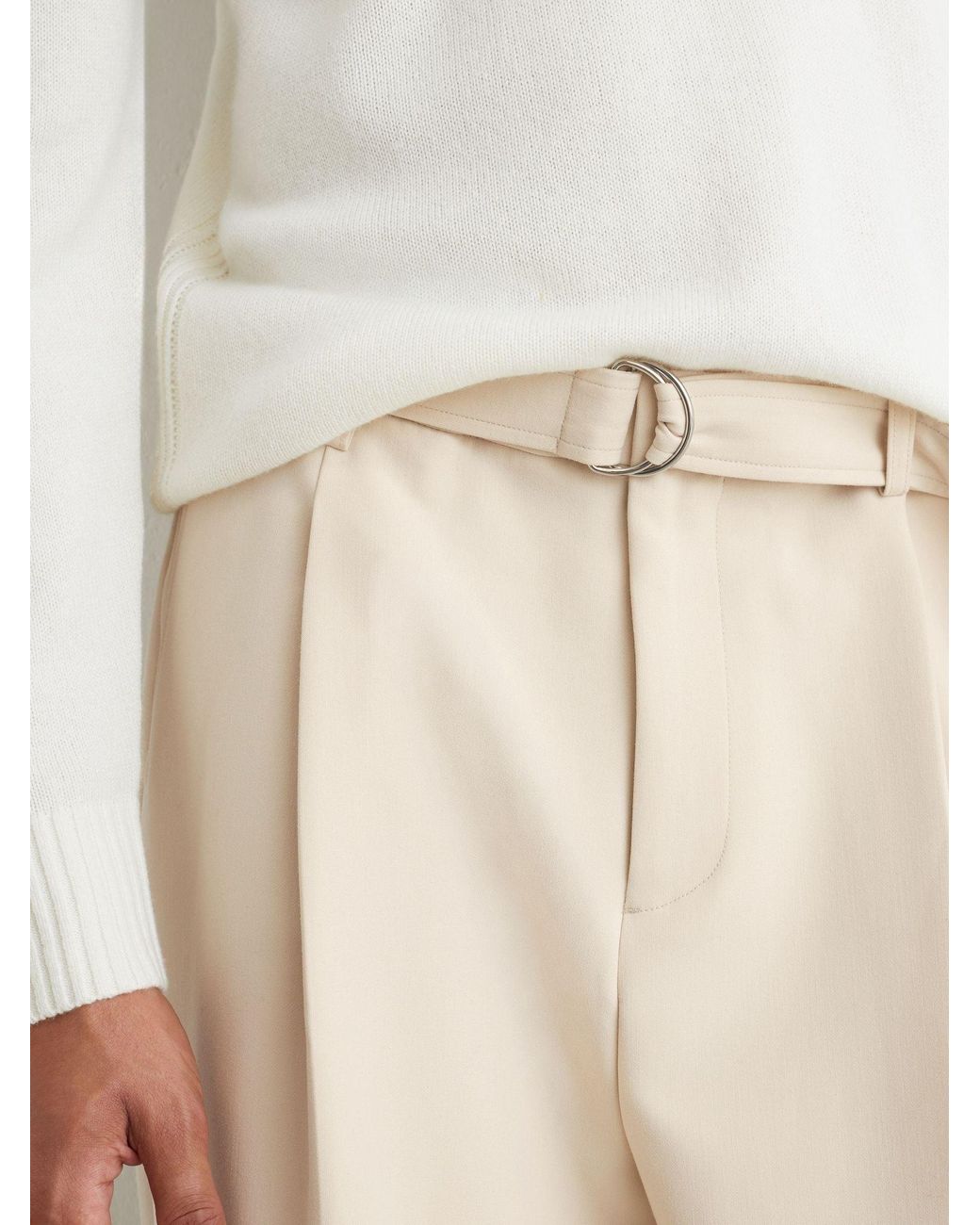 Reiss Natural Atwell - Stone Trousers, 30 for men