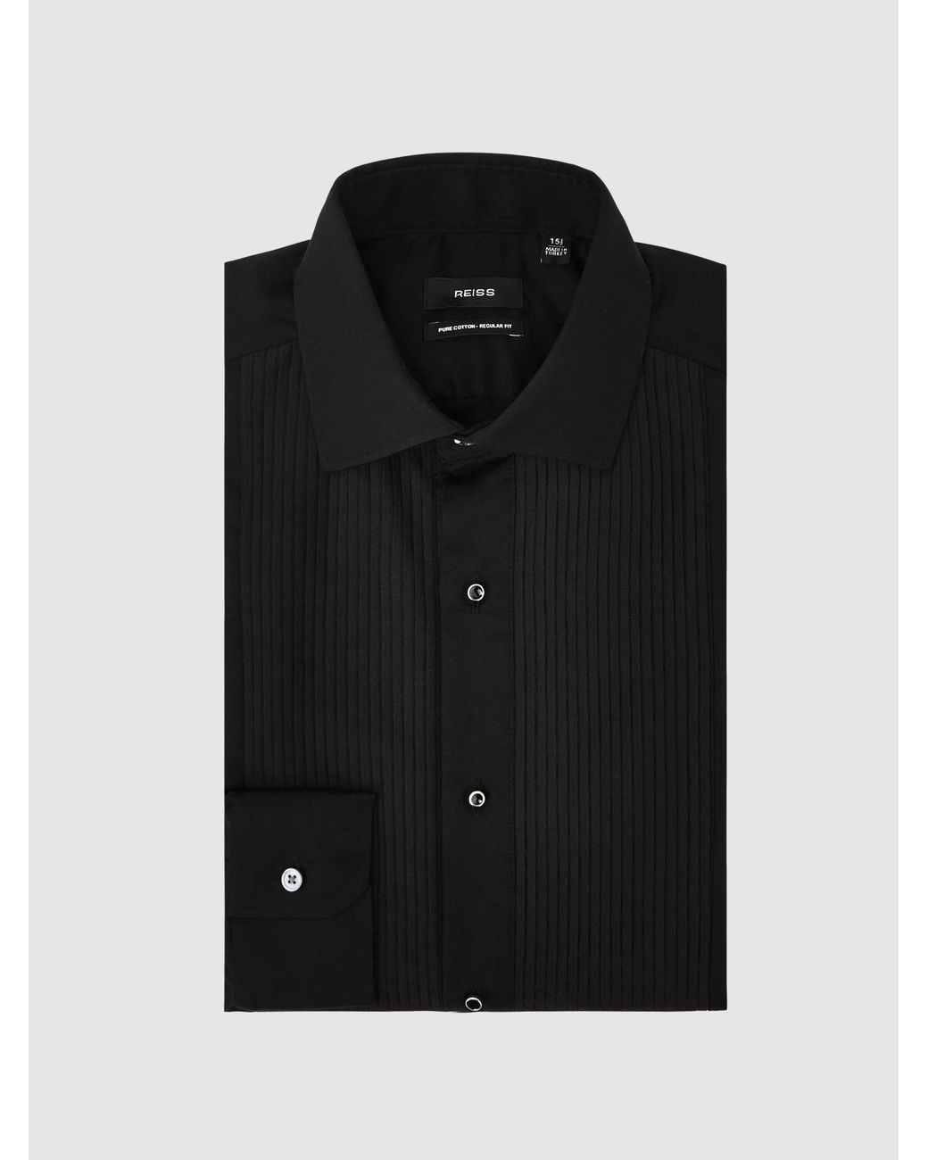 Reiss Blue Regular Fit Cotton Dinner Shirt for men
