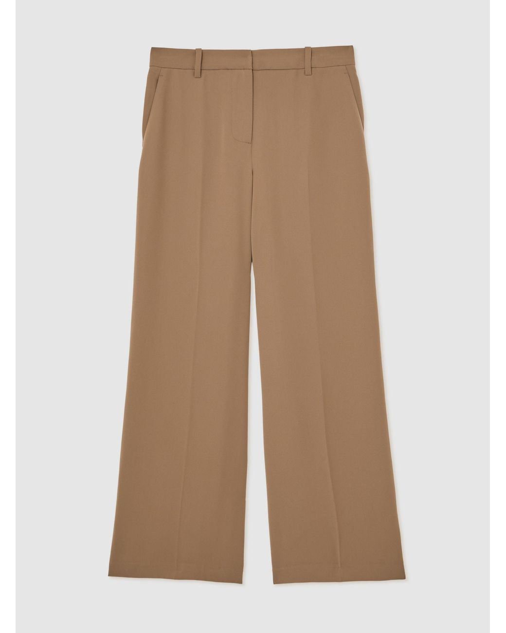 Reiss Natural Wide-Leg Tailored Trousers