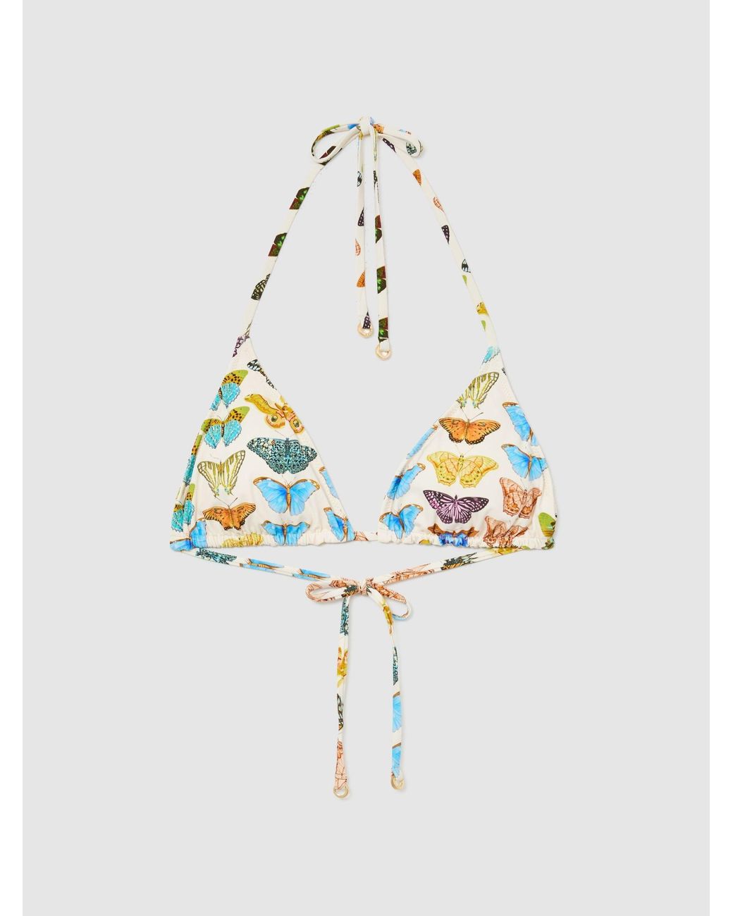 Reiss Brown X Nybg Printed Reversible Bikini Top