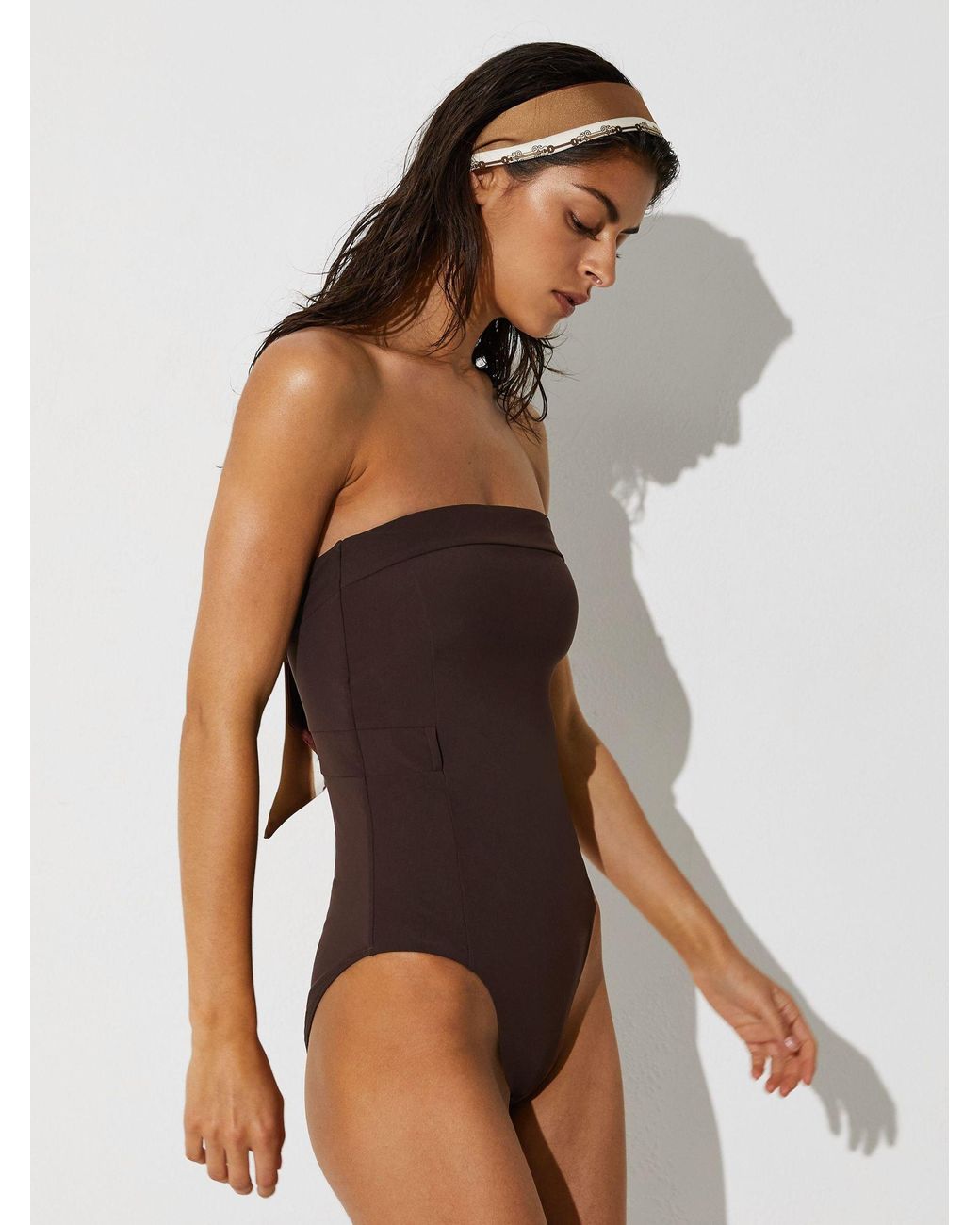 Reiss Multicolor Bandeau Scarf-Tie Swimsuit