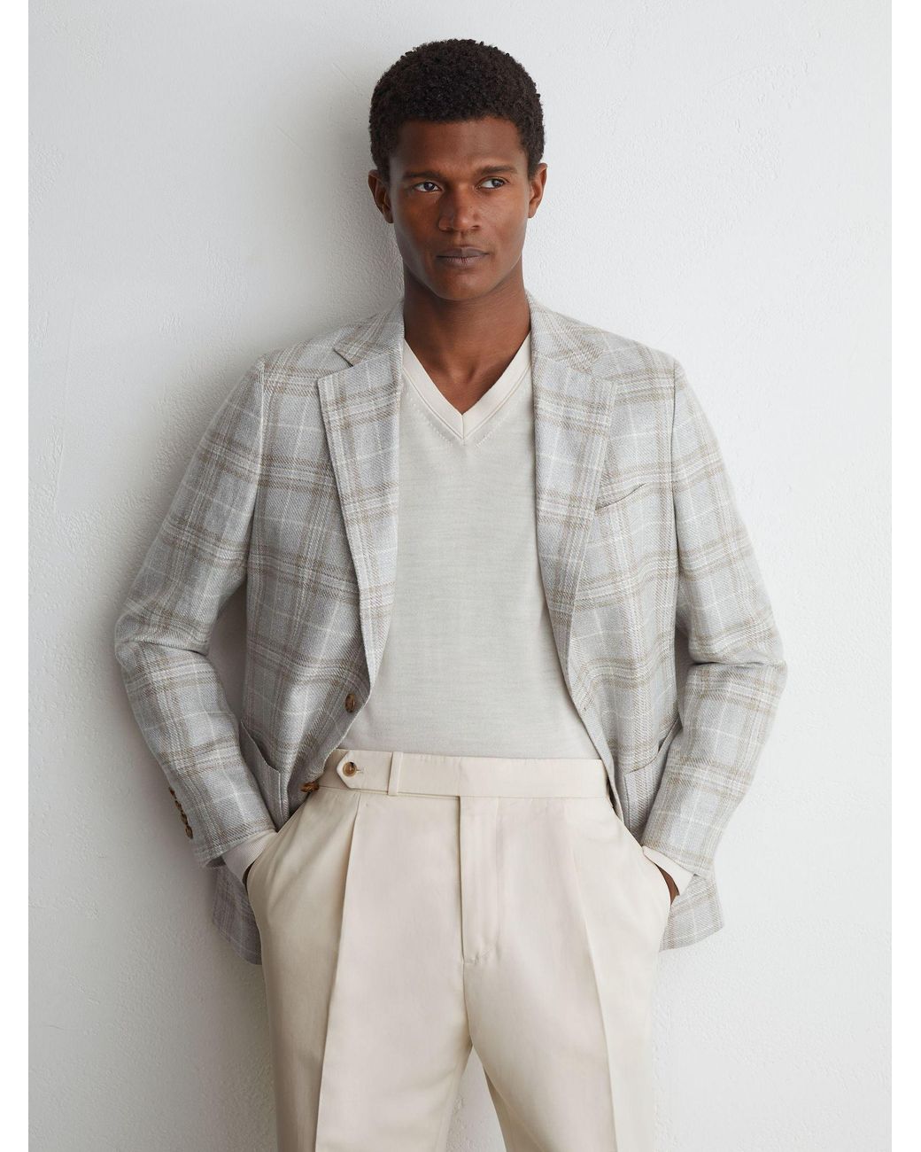 ATELIER White Cotton-blend Trousers for men