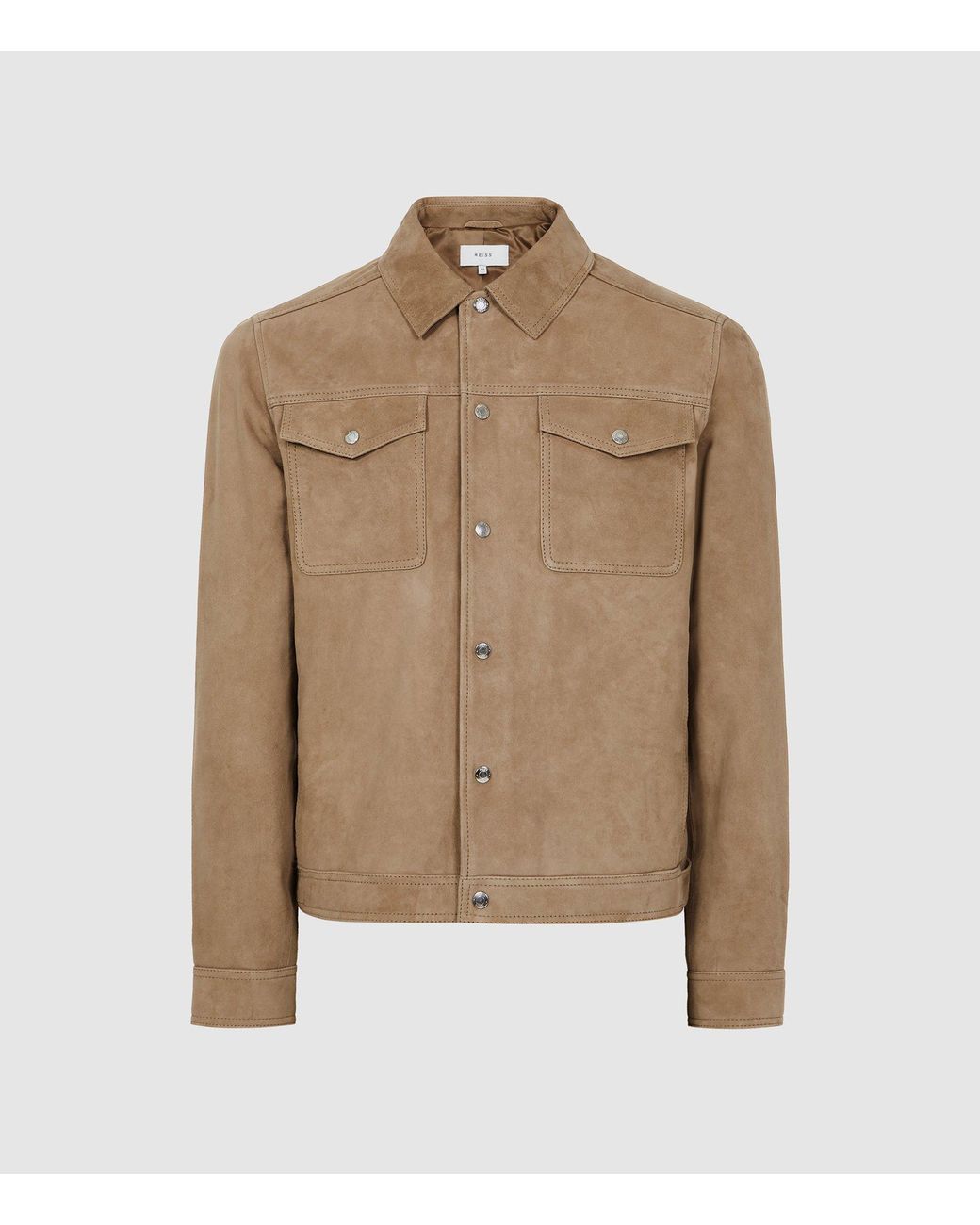 Reiss Jagger - Suede Trucker Jacket for Men | Lyst