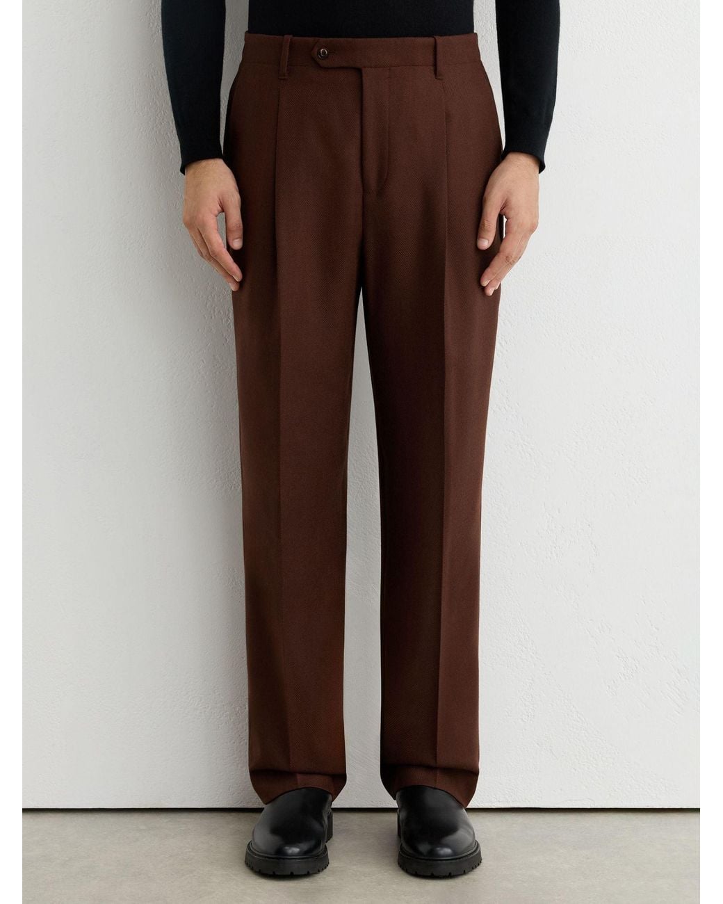 Reiss Black Terrain Wool-Blend Twill Relaxed-Fit Suits for men