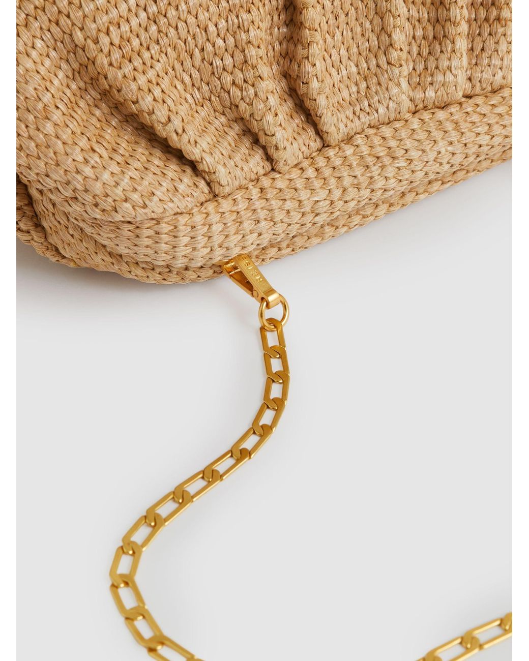 Reiss Gia - Natural Raffia Clutch Bag