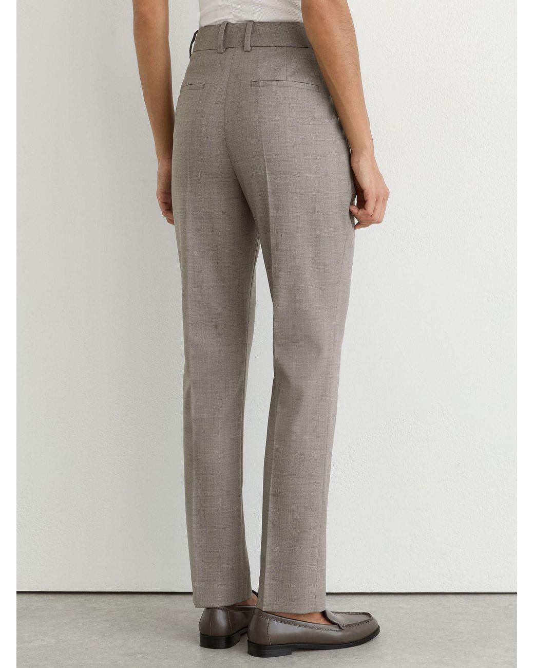 Reiss Natural Wool-Blend Slim-Leg Trousers