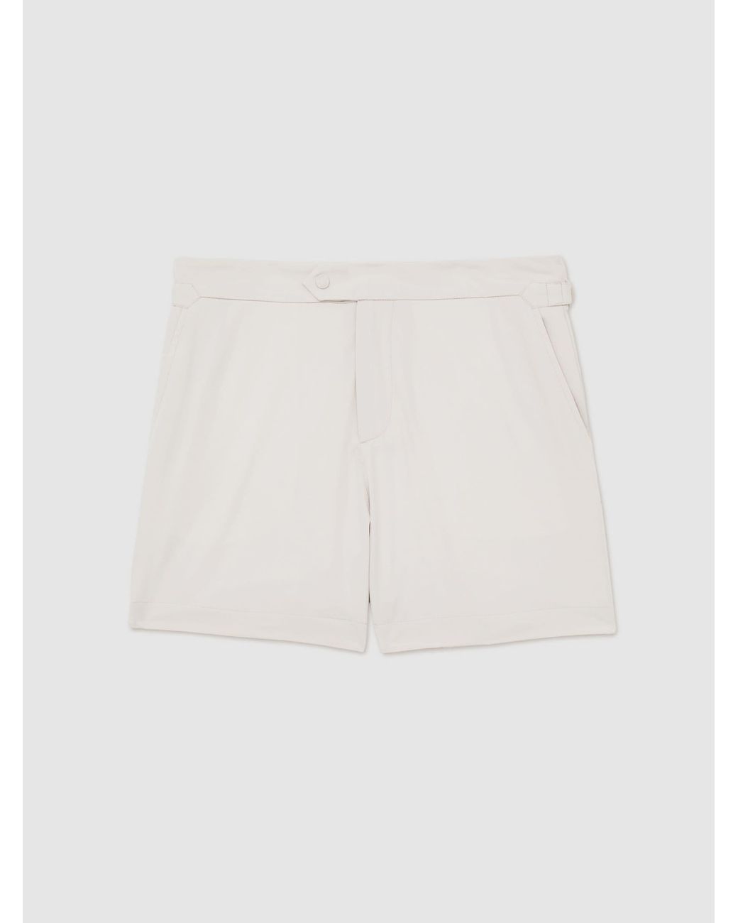 Reiss White Side-Adjuster Swim Shorts for men