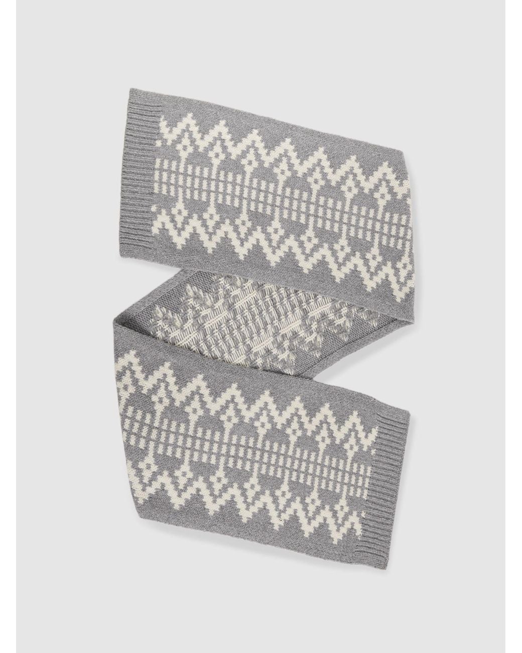 Reiss Gray Berwin Wool-Blend Scarf for men