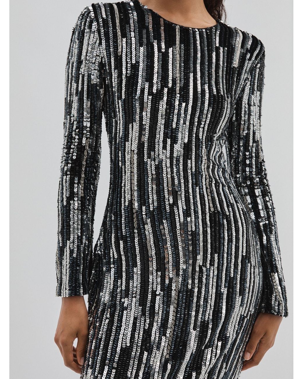 ilta Multicolor Sequin Halter Neck Dress