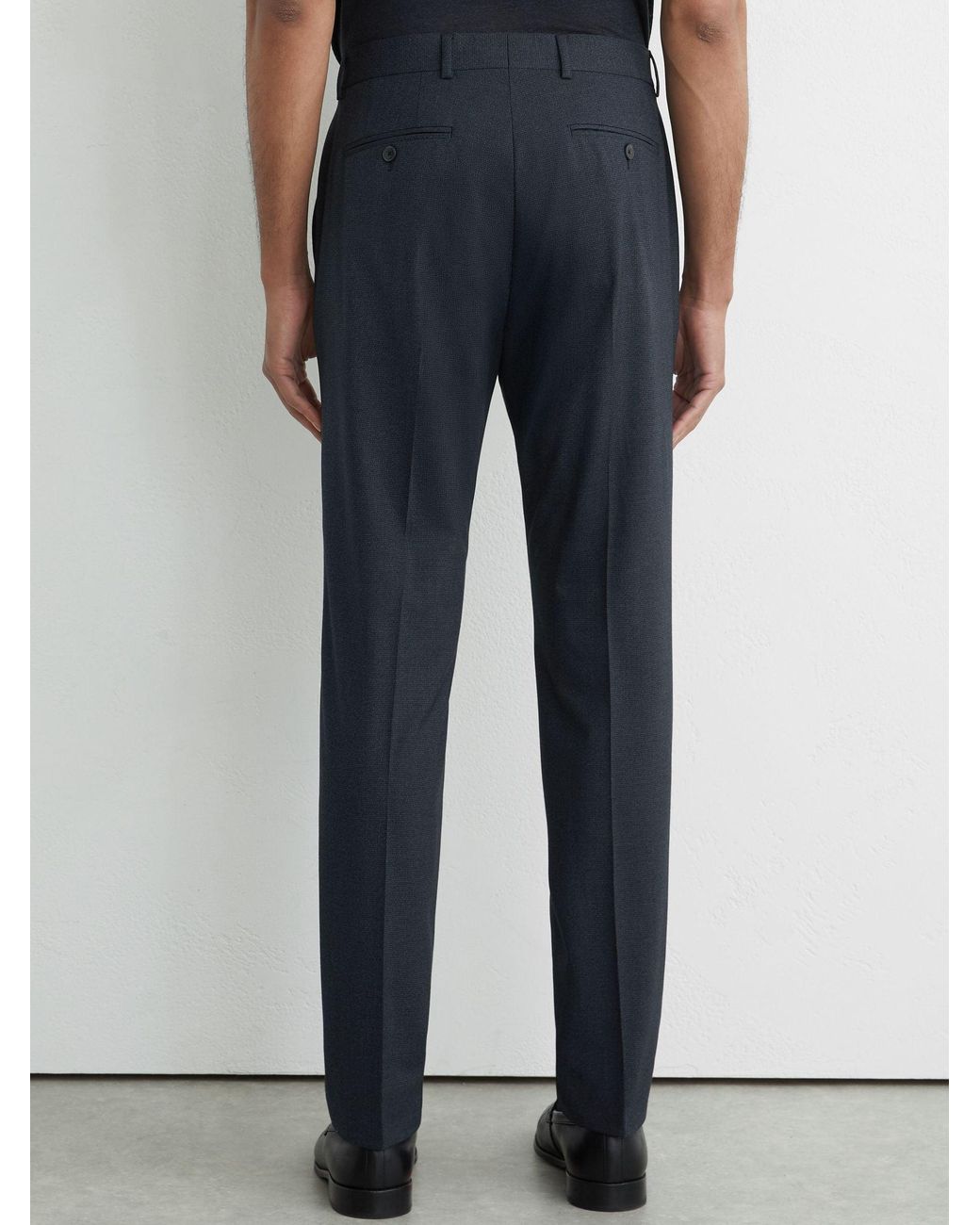 Reiss Blue Graduate Tailored-Fit Suit Trousers for men