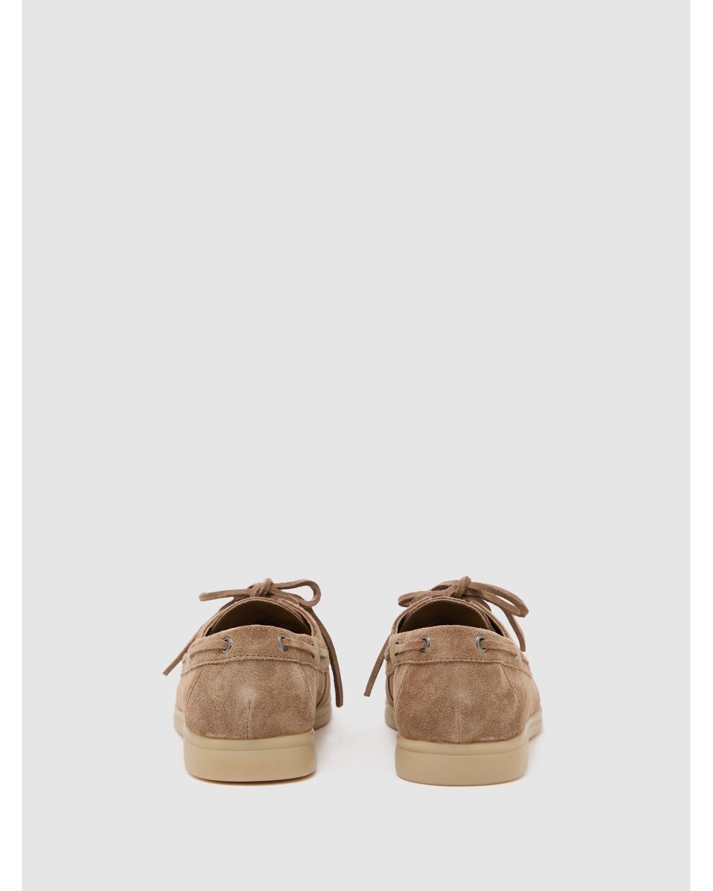 Reiss Blue Suede Flat Boat Shoes