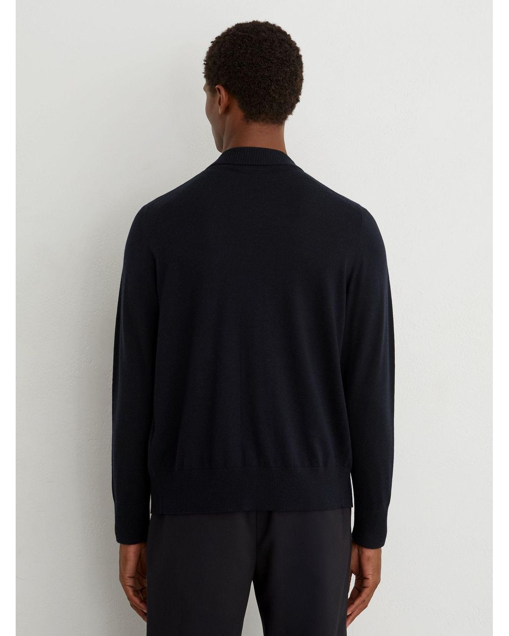 Reiss Blue Merino Wool V-Neck Cardigan for men