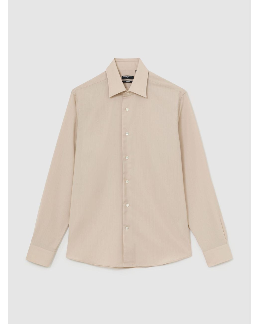 ATELIER Natural Wool Long-Sleeve Slim-Fit Shirt for men