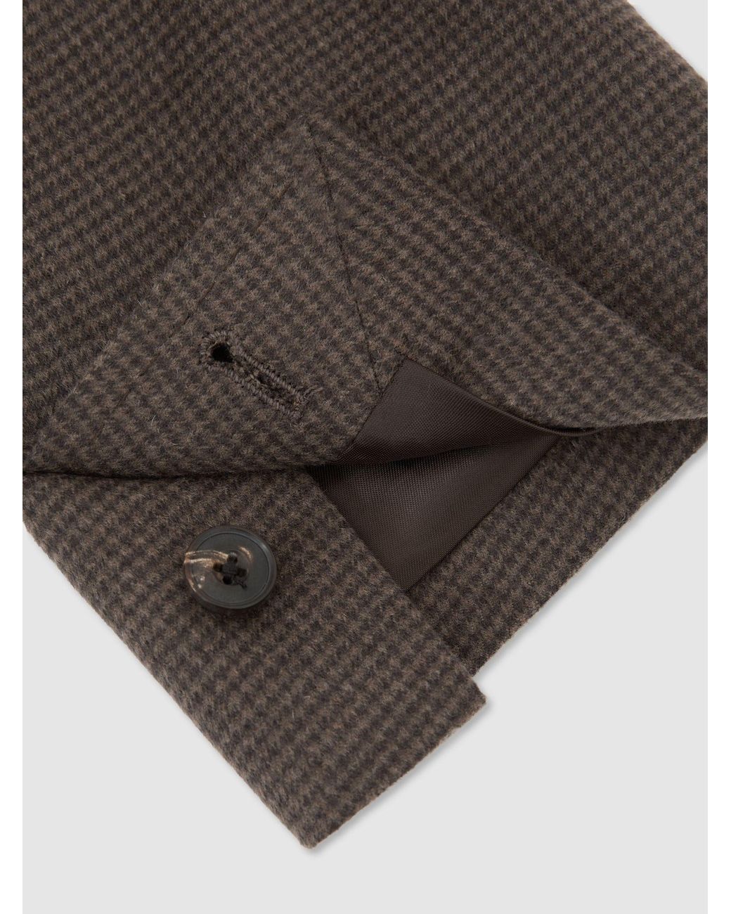Reiss Gray Check Single-Breasted Blazer With Gilet Insert Tailored-Fit for men