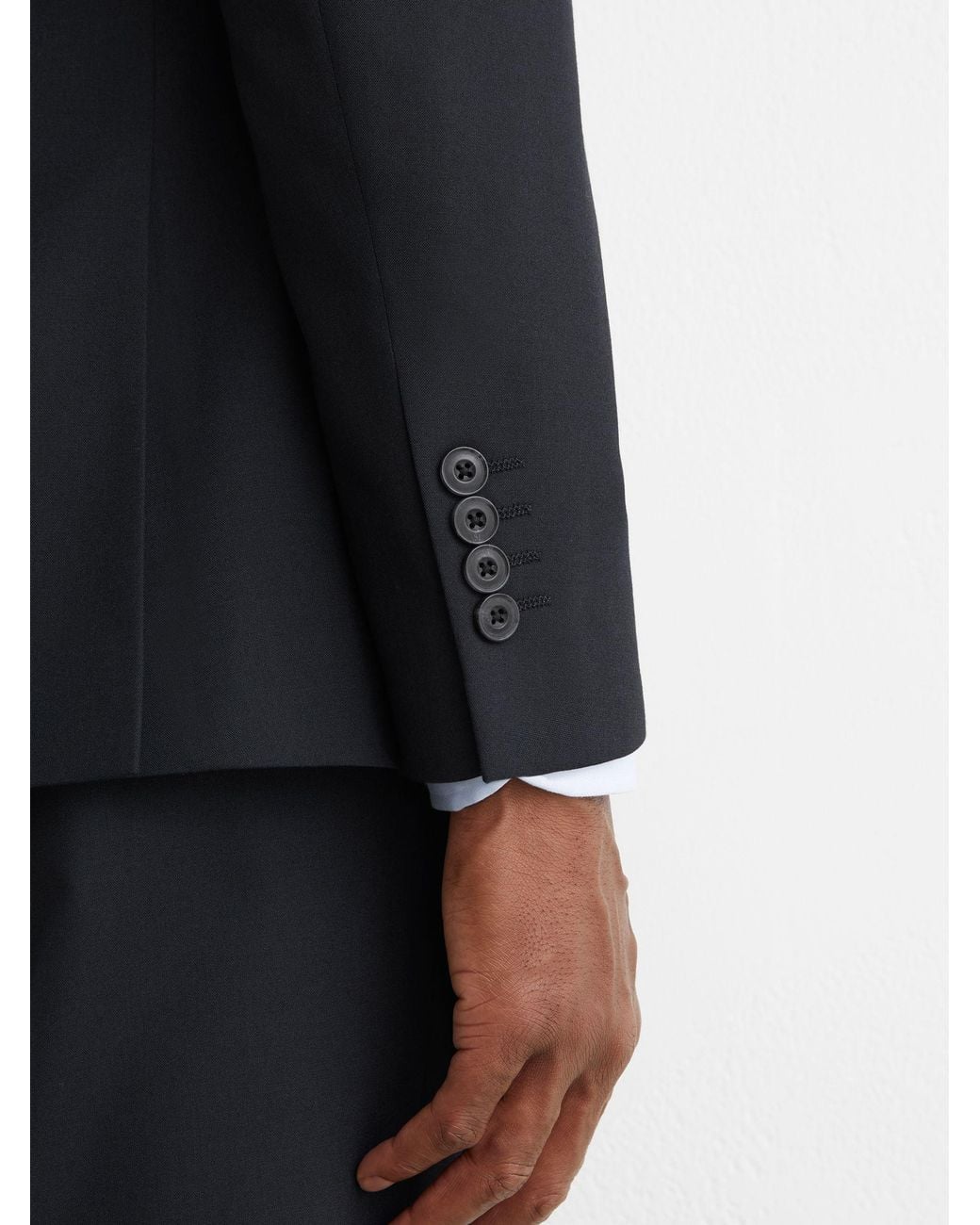 Reiss Blue Tailored Fit Single-Breasted Suit Blazer for men