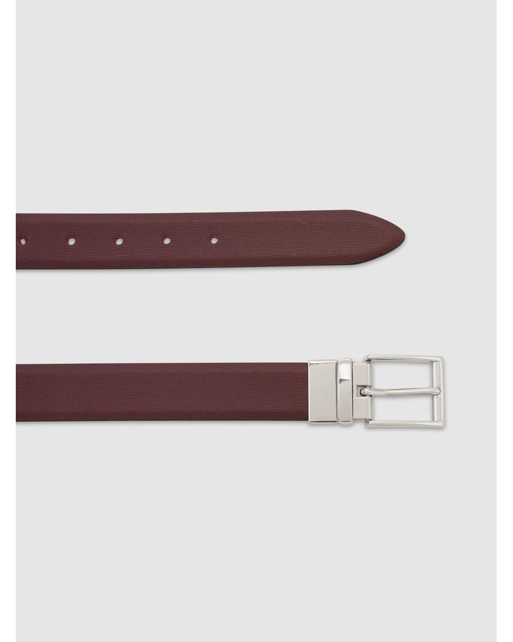Reiss Brown Reversible Leather Belt for men