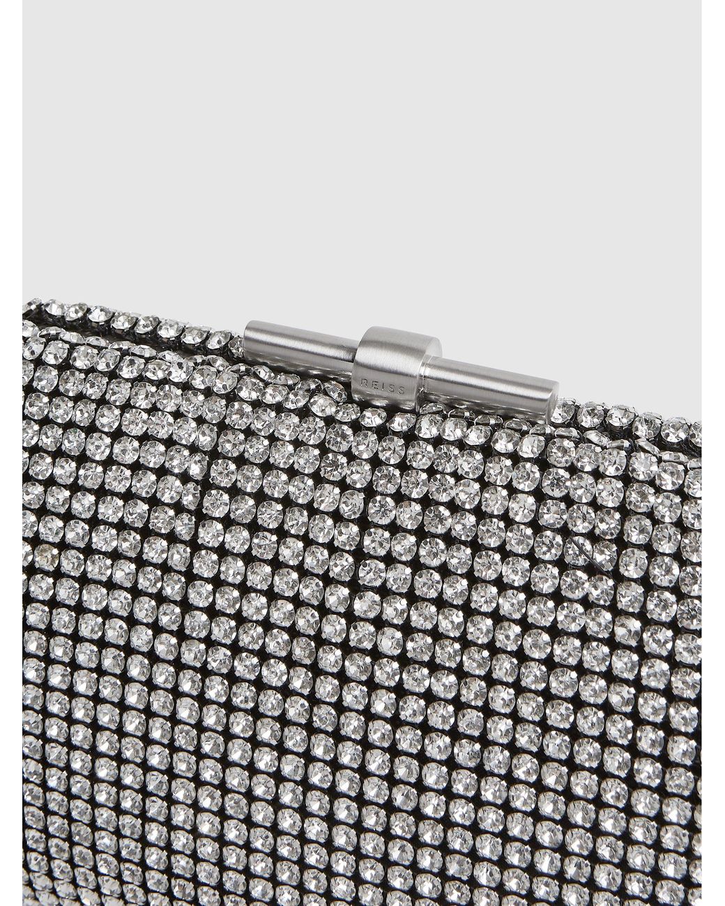 Reiss Gray Adaline Clutch Bag