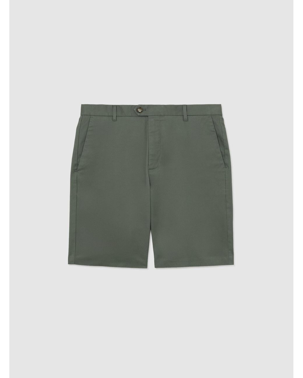 Reiss Blue Regular Length Cotton Chino Shorts With Stretch for men