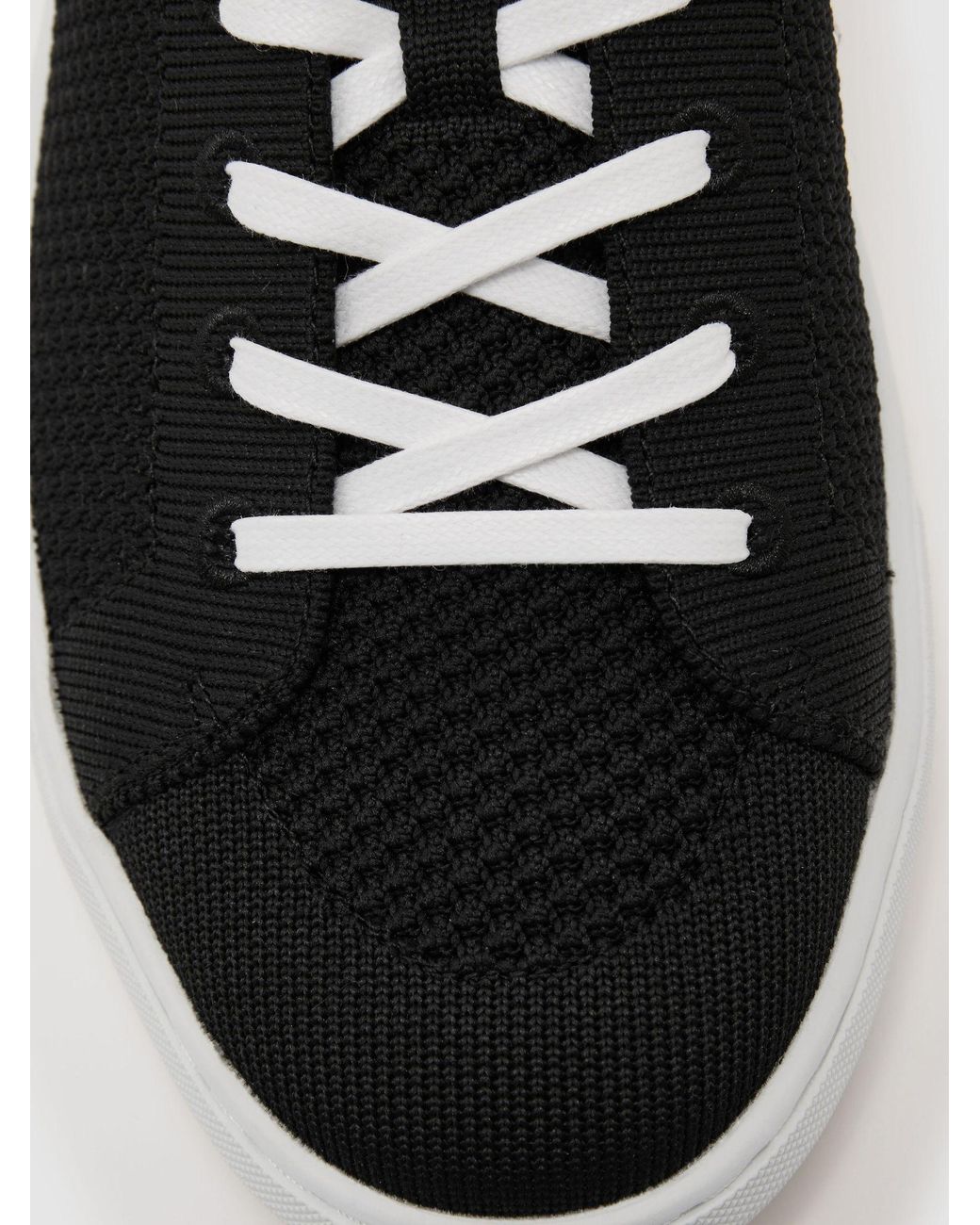 Reiss Black Finleyted Low-Top Trainers for men