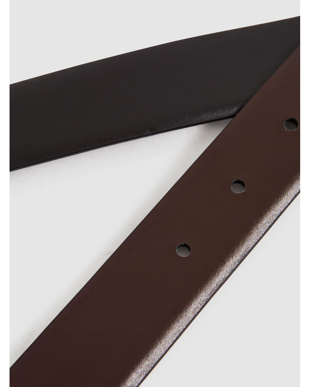Reiss Ricky - Black/dark Brown Reversible Leather Belt, 36 for men