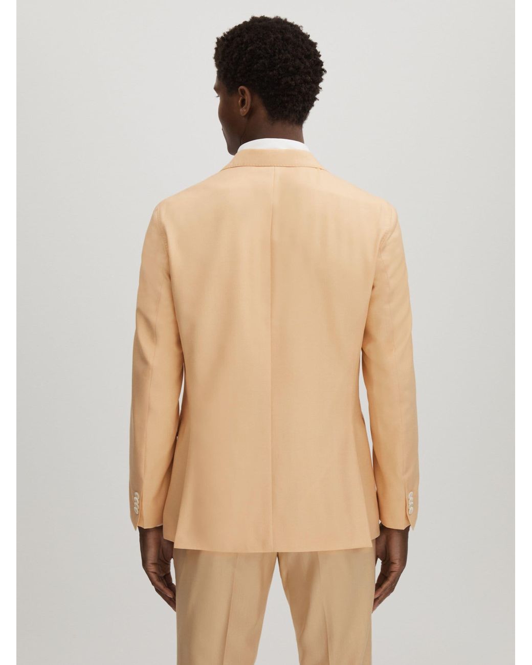 Oscar Jacobson Natural Wool Double Breasted Sand for men