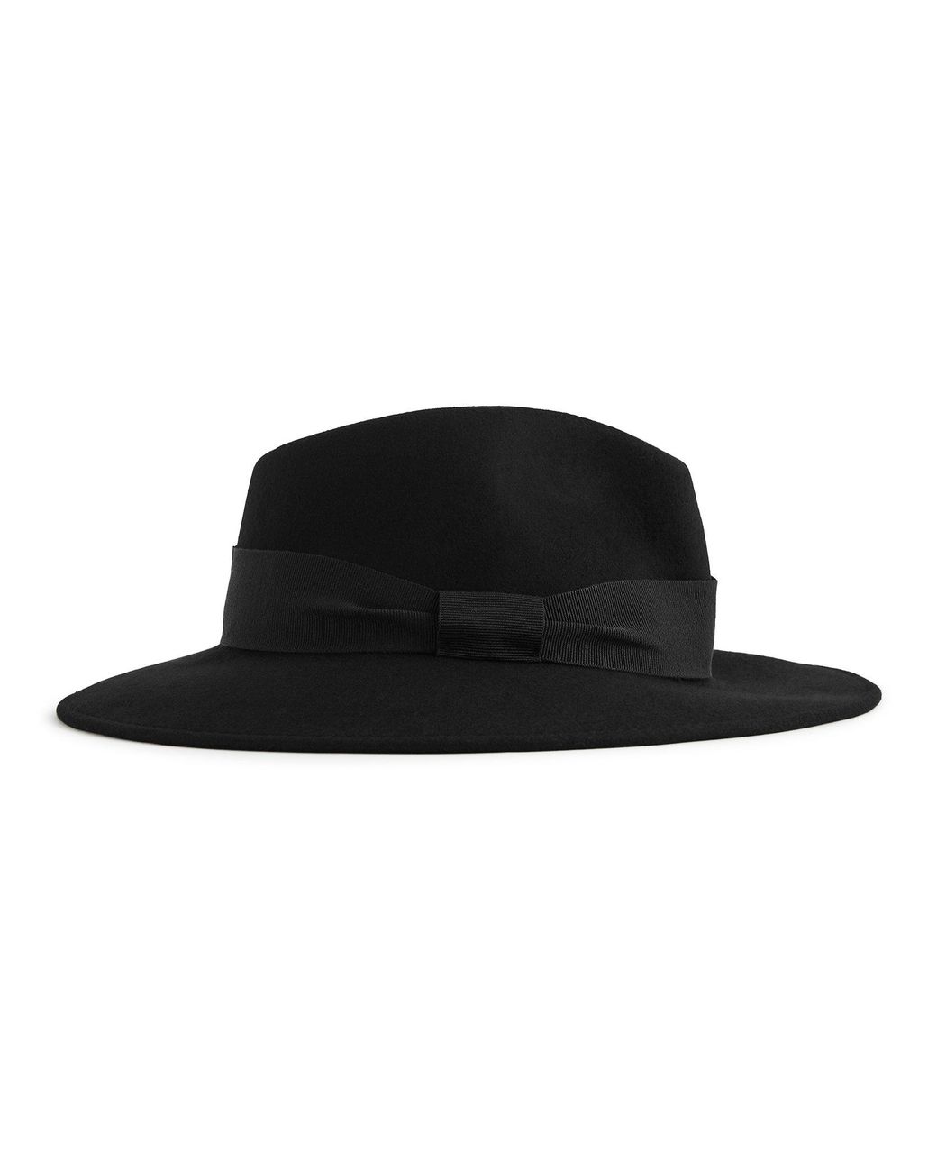 Reiss Wool Felt Fedora in Black | Lyst