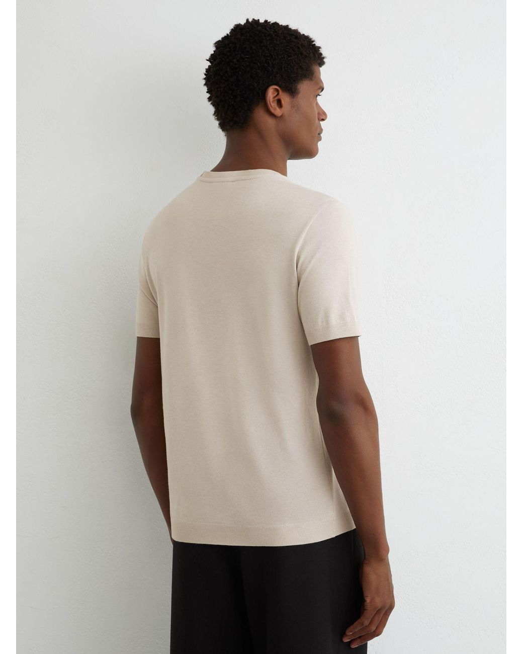 Reiss White Cotton- Crew-Neck Modern-Fit T-Shirt for men