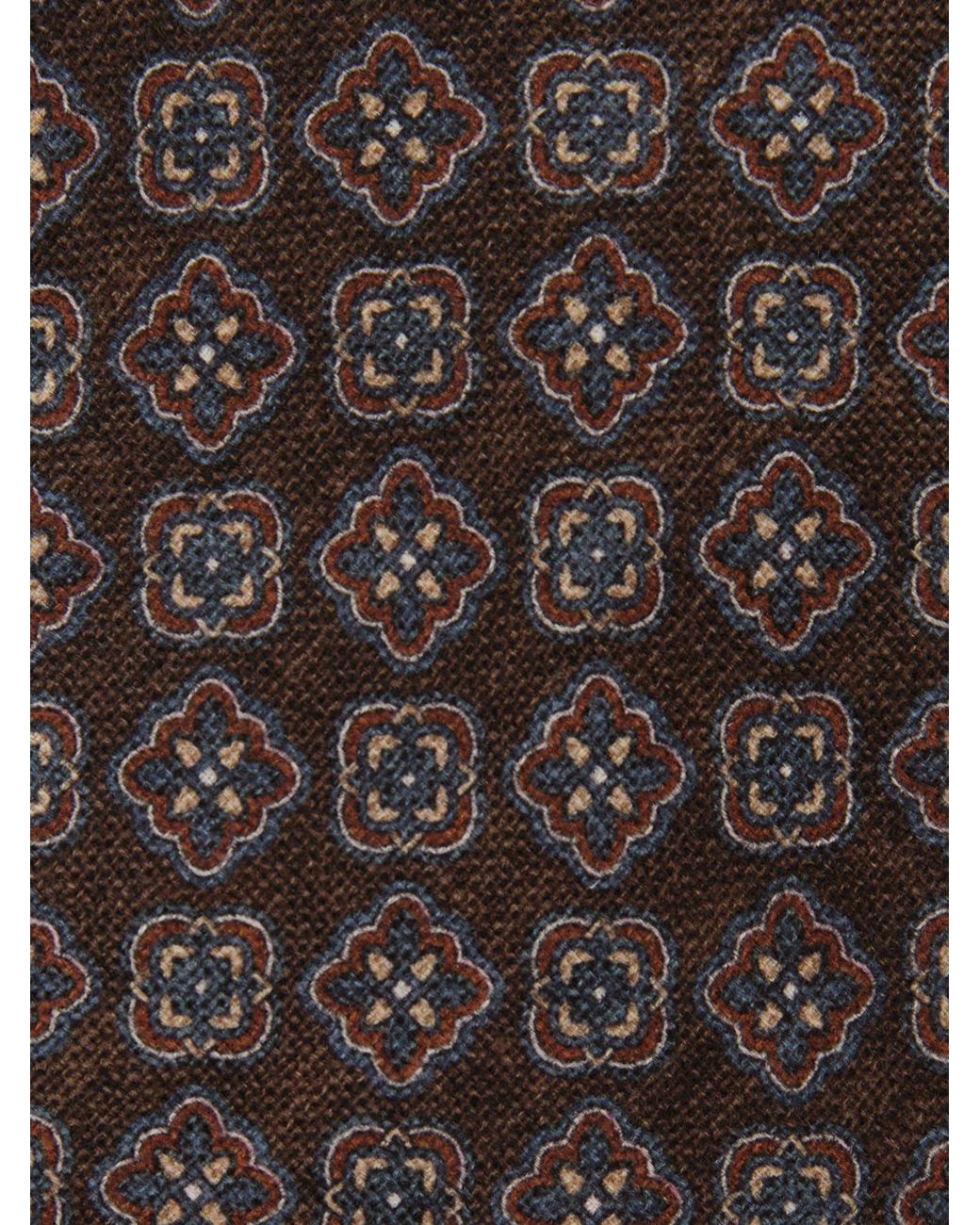 Reiss Brown Dark Amico Silk Floral Medallion-Print Tie for men