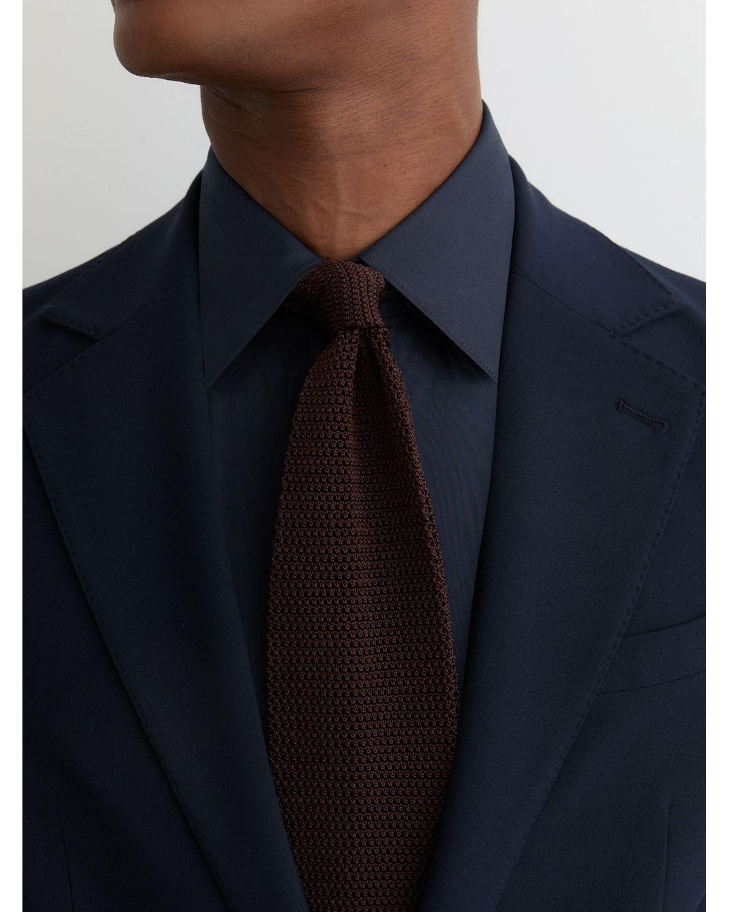 Reiss Blue Vega - Navy Stretch-cotton Concealed-placket Shirt Slim-fit, 15.5 for men