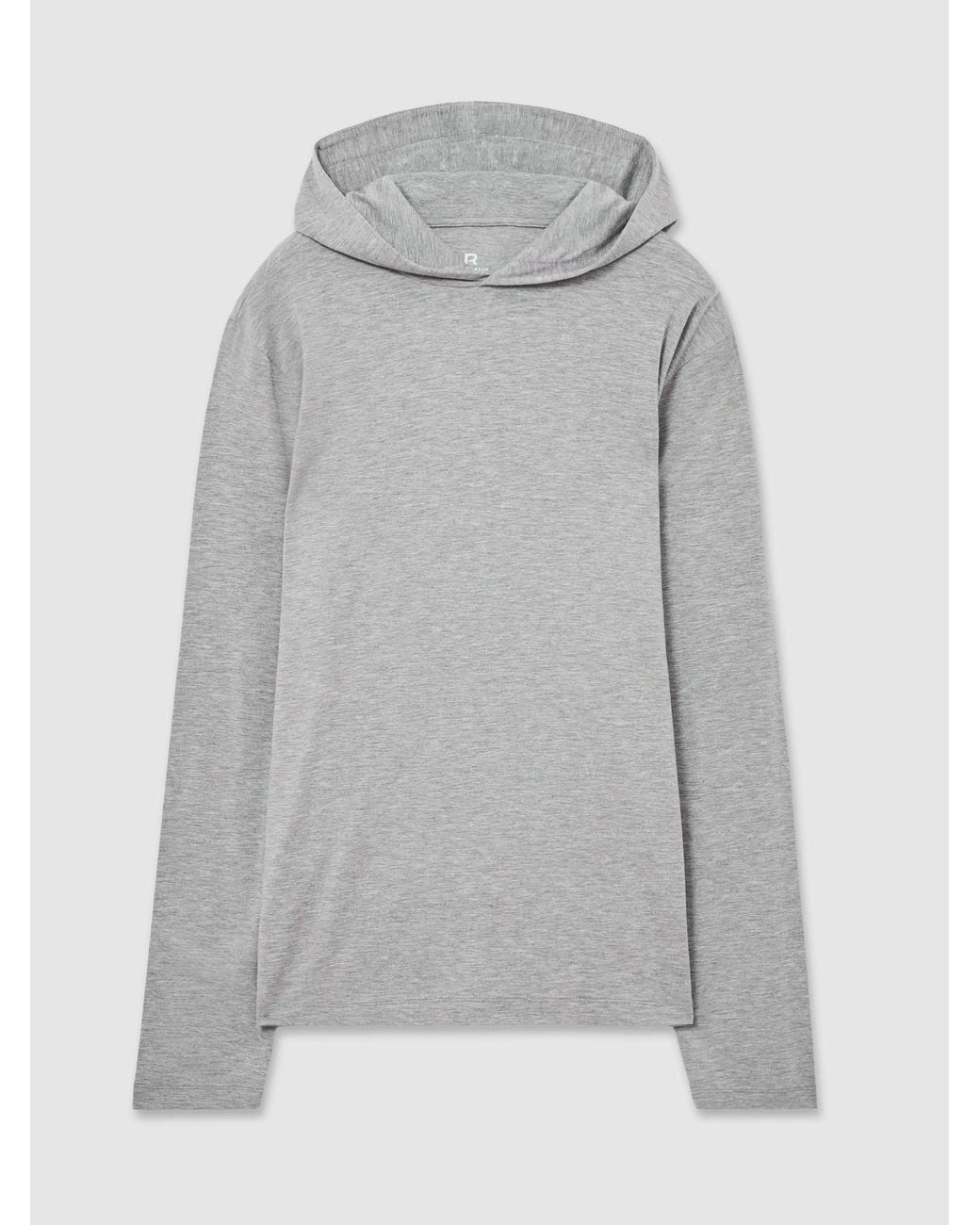 Reiss Gray Hudson Lyocell-Blend Jersey Lounge Hoodie for men