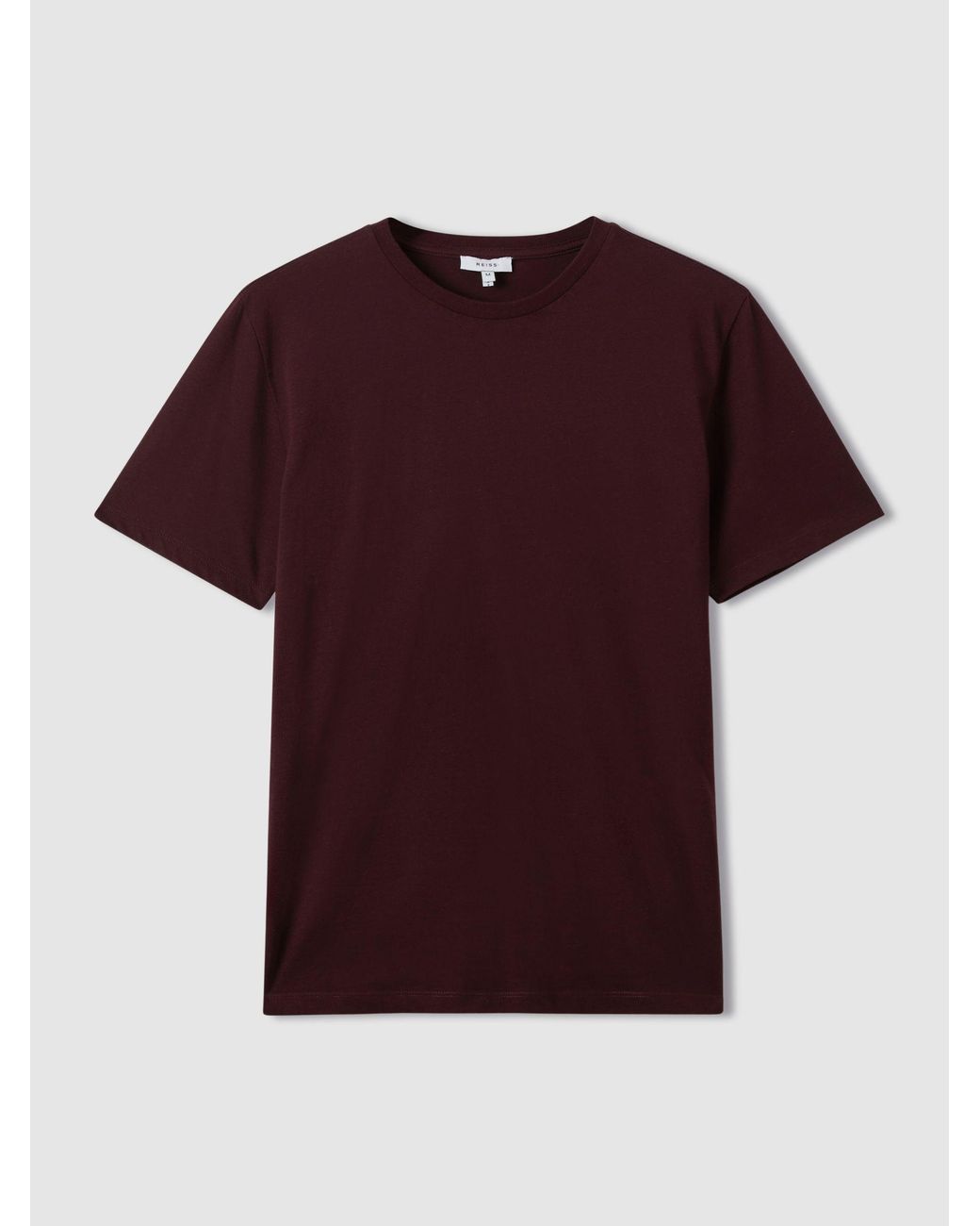 Reiss Bless - Bordeaux Bless Marl Cotton-blend Tailored-fit T-shirt, L for men