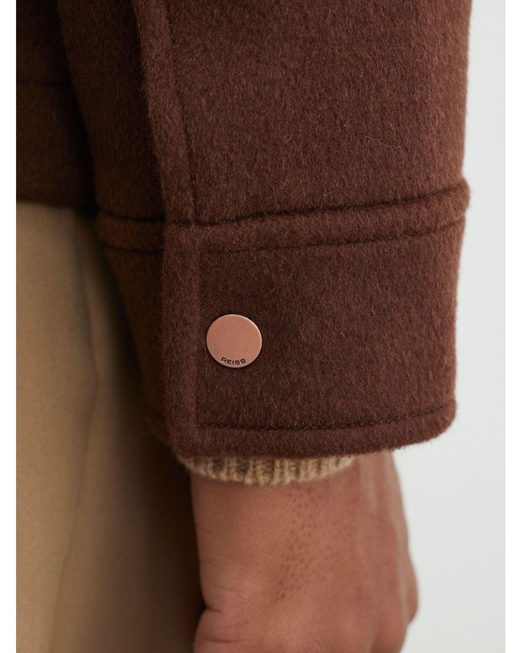 Reiss Brown Rust Foley Shirt for men
