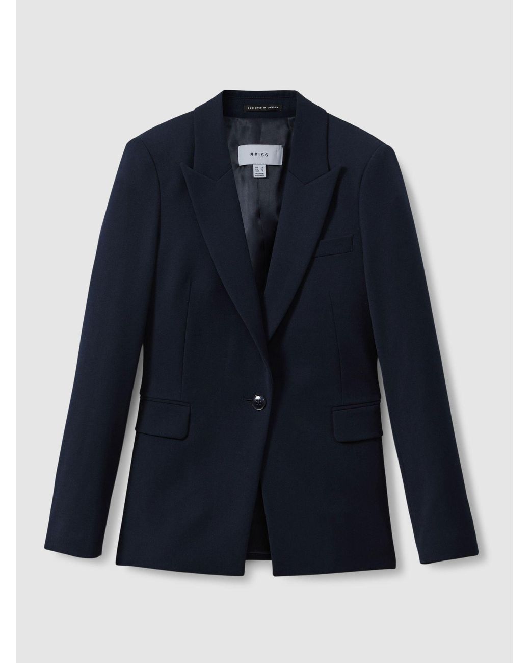 Reiss Blue Gabi Single Button Blazer