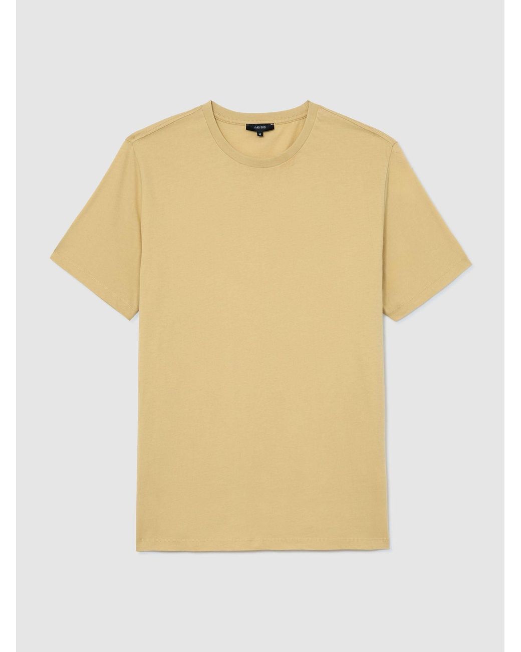 Reiss Natural Cotton Crew-Neck Tailored-Fit T-Shirt for men